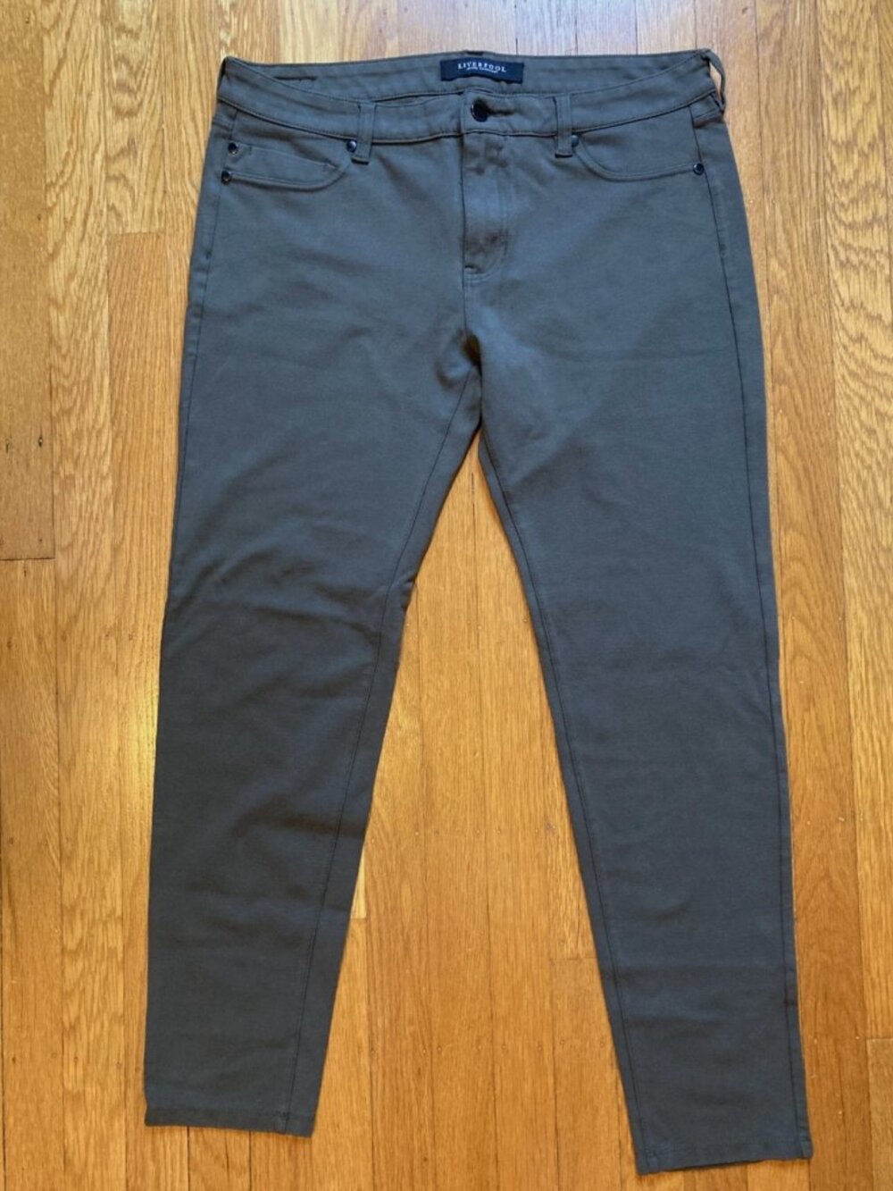 Liverpool Jeans Company Pants Trouser Olive Green Stretch Pants Womens 12/31
